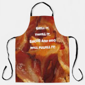 Tablier BBQ & Grill en style, Notre Motif de Bacon amusant (Recto)