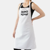 Tablier BBQ King noir blanc cool de typographie moderne (Insitu)