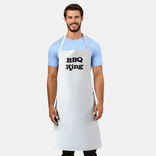 Tablier BBQ King noir blanc cool de typographie moderne (Porté)