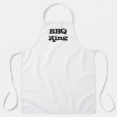 Tablier BBQ King noir blanc cool de typographie moderne (Recto)