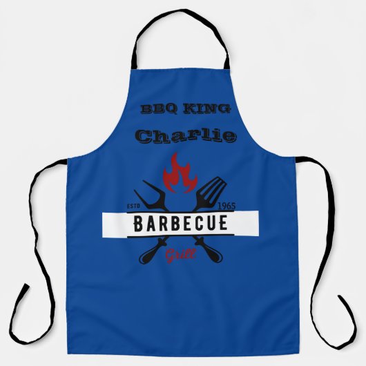 Tablier BBQ KING Texte modifiable (Recto)