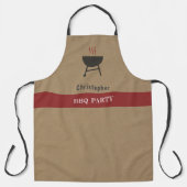 Tablier BBQ Kraft et rustique (Recto)