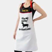 Tablier BBQ Lover Griller Funny Kiss My Wienen Chien Pun (Insitu)