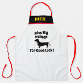 Tablier BBQ Lover Griller Funny Kiss My Wienen Chien Pun (Recto)