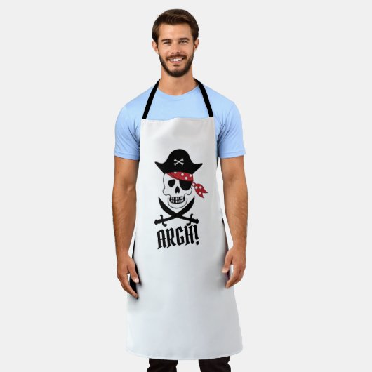 Tablier BBQ Lover Griller Pirate Argh Papa Maman Funky Gri (Porté)