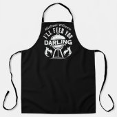 Tablier BBQ Papa Grillfather Black White Custom (Recto)