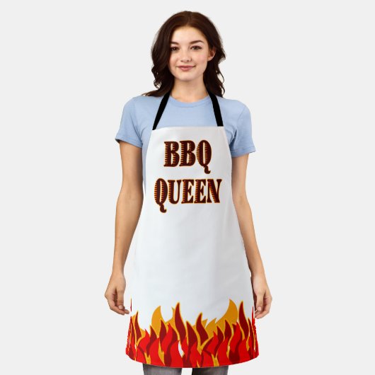 Tablier BBQ Queen Red Flames Cooker Dire Apron (Porté)