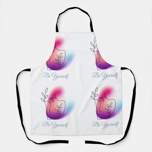 Tablier "Be Yourself" tout-sur-impression, Moyen 2 (Recto)
