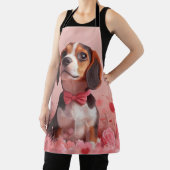 Tablier Beagle avec des roses - Saint-Valentin (Insitu)