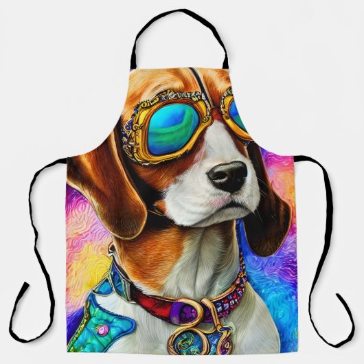 Tablier Beagle avec lunettes de soleil (Recto)