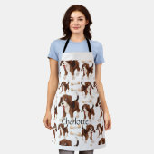Tablier Beagle chien transparent motif Nom personnalisé (Porté)
