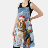 Tablier Beagle Chien Winter Wonderland Noël Joie (Insitu)