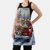 Tablier Beagle Christmas Red Truck Holiday (Insitu)