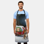 Tablier Beagle d'hiver Caravan Christmas Adventure (Porté)