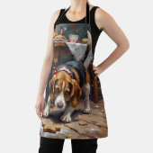 Tablier Beagle Dog Tracking Gingerbread Christmas Fun Art (Insitu)