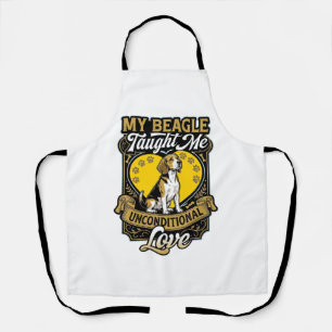 Tablier Beagle m'a appris l'amour inconditionnel Chien Cœu