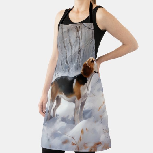 Tablier Beagle Noël sous la neige (Insitu)