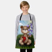 Tablier Bear Holding Bouquet Flower-30926 (Porté)
