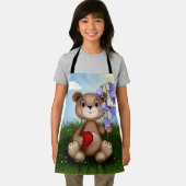 Tablier Bear Holding Bouquet Flower-30926 (Insitu)