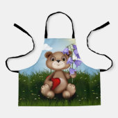 Tablier Bear Holding Bouquet Flower-30926 (Recto)