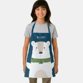 Tablier Bear polaire mignonne Enfants modernes Bleu (Insitu)