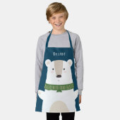 Tablier Bear polaire mignonne Enfants modernes Bleu (Porté)