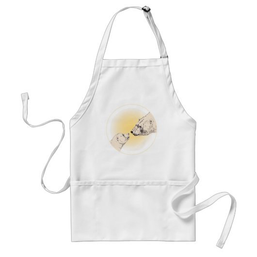 Tablier Bear Polar & Cub BB-Q Apron Wildlife Art Apron (Devant)