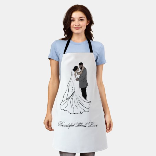 Tablier Beau Black Love Apron (Porté)