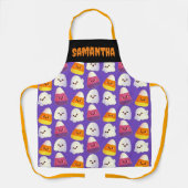 Tablier Beau Bonbon Halloween Et Motif Fantôme (Recto)