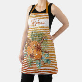 Tablier Beau Bouquet de pins à tranche orange Noël (Insitu)