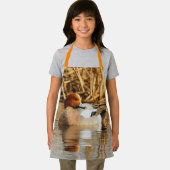 Tablier Beau canard éponge à l'étang de l'Eurasie (Insitu)