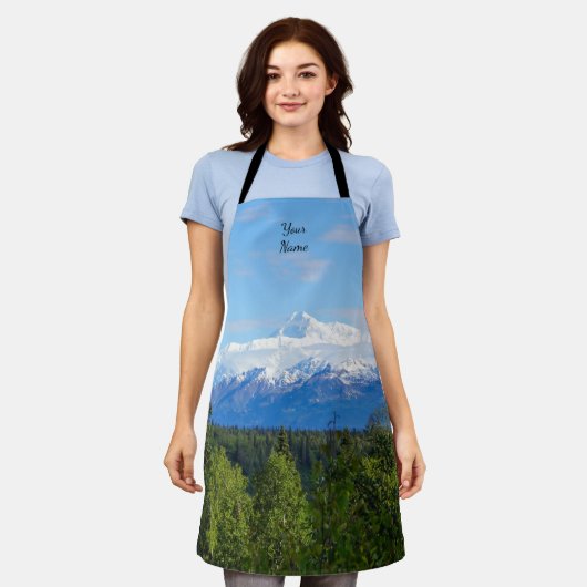 Tablier Beau Denali Jigsaw Puzzle Apron (Porté)