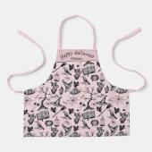 Tablier Beau et Déplaisante Halloween rose (Recto)