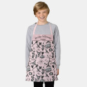 Tablier Beau et Déplaisante Halloween rose (Porté)