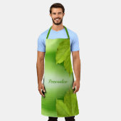 Tablier Beau et élégant paysage Feuille vert (Porté)