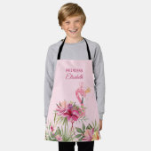 Tablier Beau Flamant rose rose (Porté)