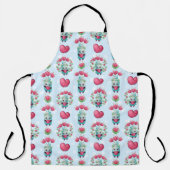 Tablier Beau Floral Mason Jar Hearts Motif (Recto)