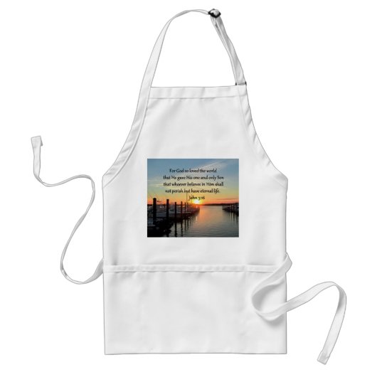 TABLIER BEAU JOHN 3:16 SUNSET PHOTO DESIGN (Devant)