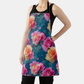 Tablier Beau Motif à fleurs rose doux (Insitu)