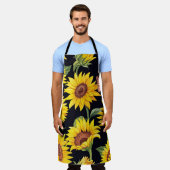 Tablier Beau motif de tournesols (Porté)