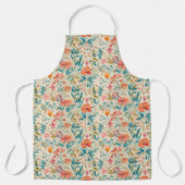 Tablier Beau motif floral Monogramme (Recto)