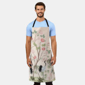 Tablier Beau papier peint exotique chinoiserie. Main dessi (Porté)