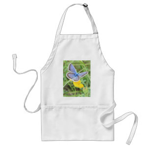 Tablier Beau Papillon Bleu et Blanc