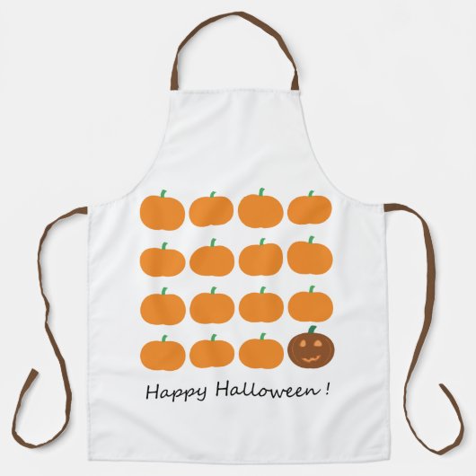 Tablier Beau Patch Citrouille Halloween (Recto)