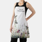 Tablier Beau Peint à la main Rose de Ceylan en voie de dis (Insitu)