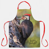 Tablier Beau pic pilé sur l'arbre (Recto)