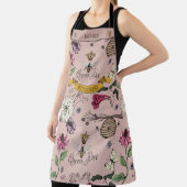 Tablier Beau Rose Or et Black Queen Bee & Foliage (Insitu)