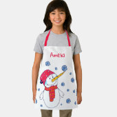 Tablier Beau Snowman Snowflakes Dessin Noël (Insitu)