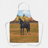 Tablier Beau Stallion Cheval du Quartier Noir (Recto)