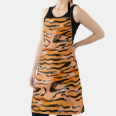 Tablier Beau tigre transparent motif, couleur pêche (Insitu)